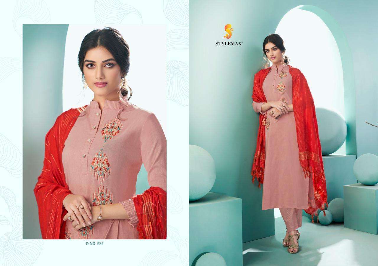 Stylemax Anupama 1 Premium Festive Wear cotton With Embroidery Ready Made Collection
