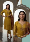 Naisha K 327 Silk Handwork Kurti With Pant Dupatta Wholesale Clothing Distributors In India