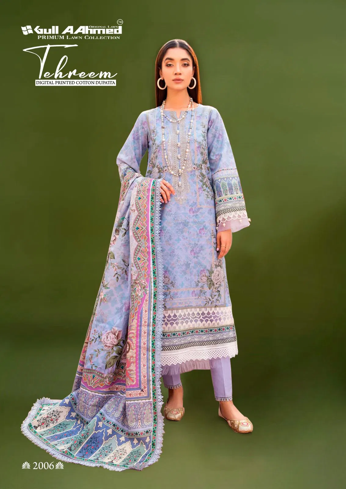 Tehreem Vol 2 By Gull A  Ahmed Karachi Cotton Kurti With Bottom Dupatta Wholesale Online