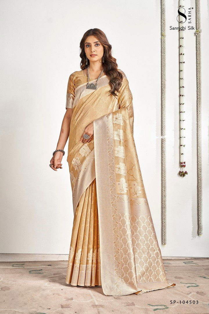 Sannidhi Silk By Sarha Soft Tissue Wedding Wear Saree Wholesale In India