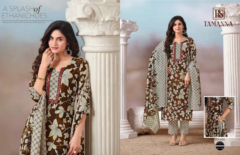 Tamanna By RS Blend Cotton Designer Kurti With Bottom Dupatta Orders In India