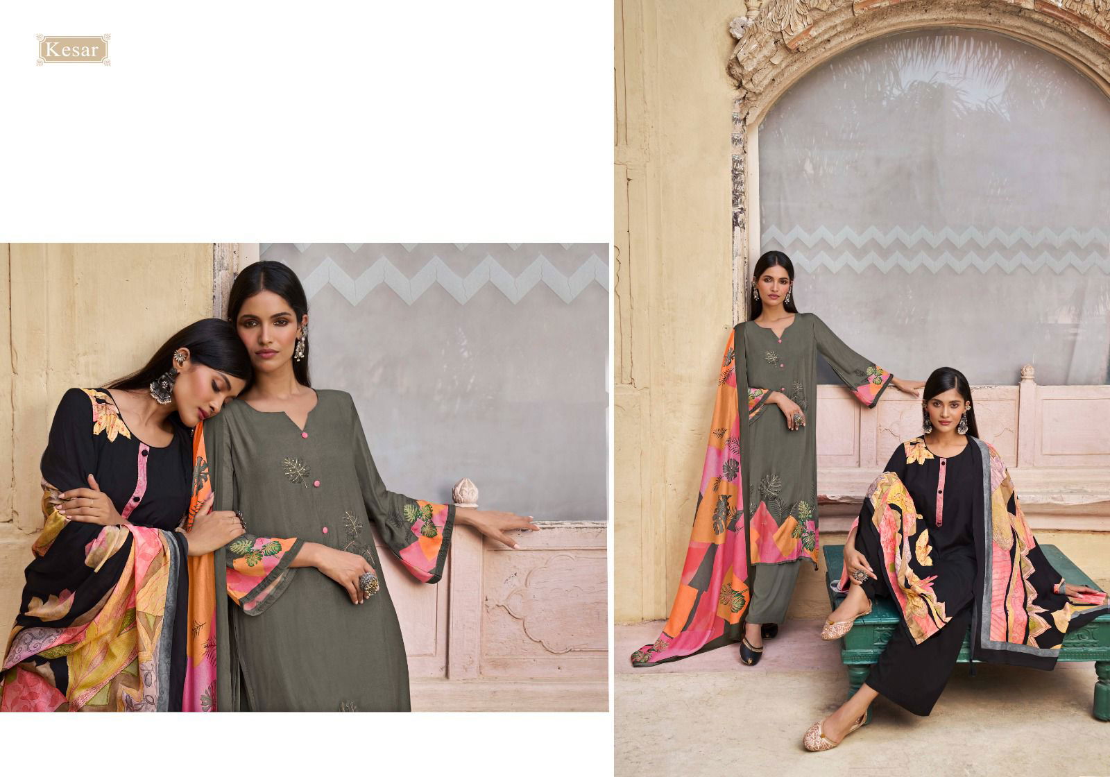 Sehar By Kesar Karachi Pure Viscose Printed Dress Material Catalog 