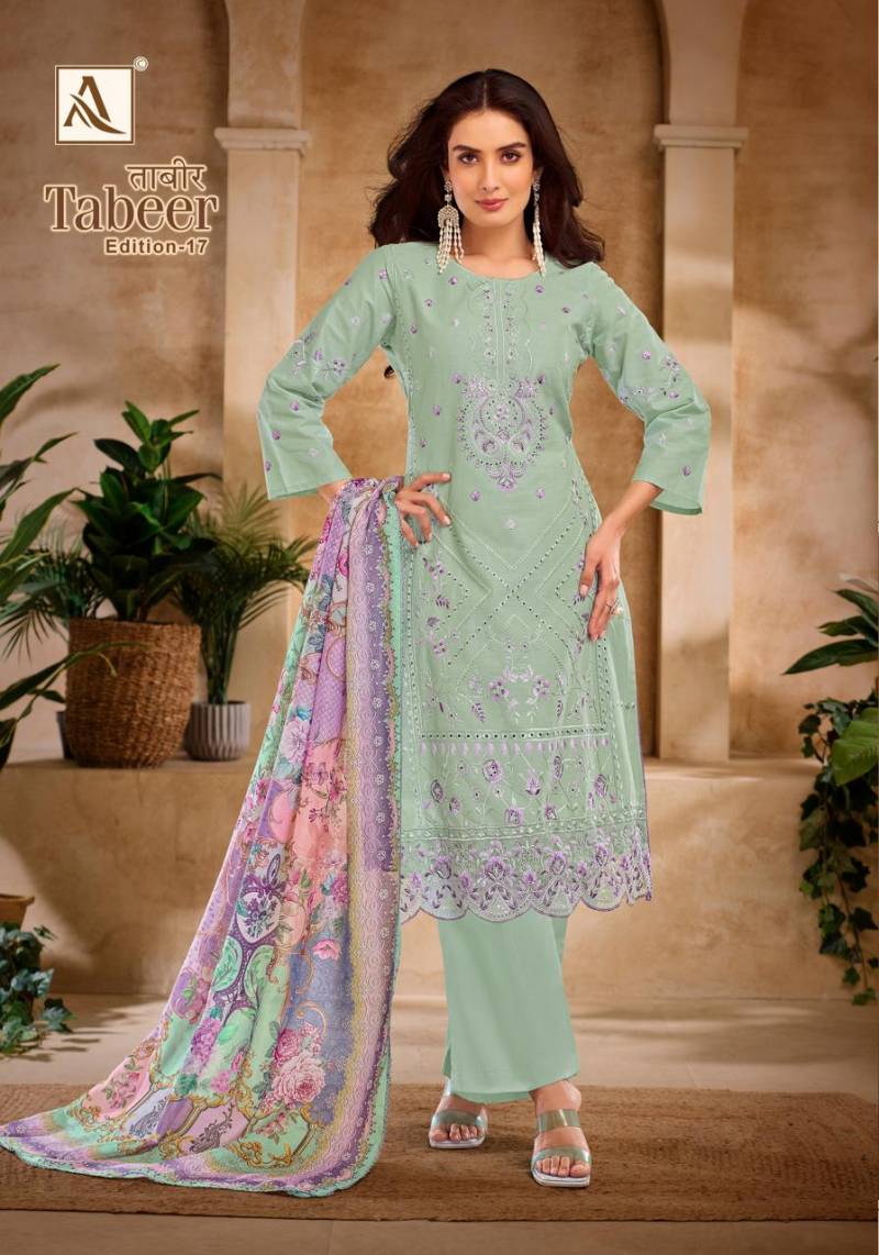 Tabeer Edition 17 By Alok Suit Cambric Lawn Dress Material Surat Wholesale Market
