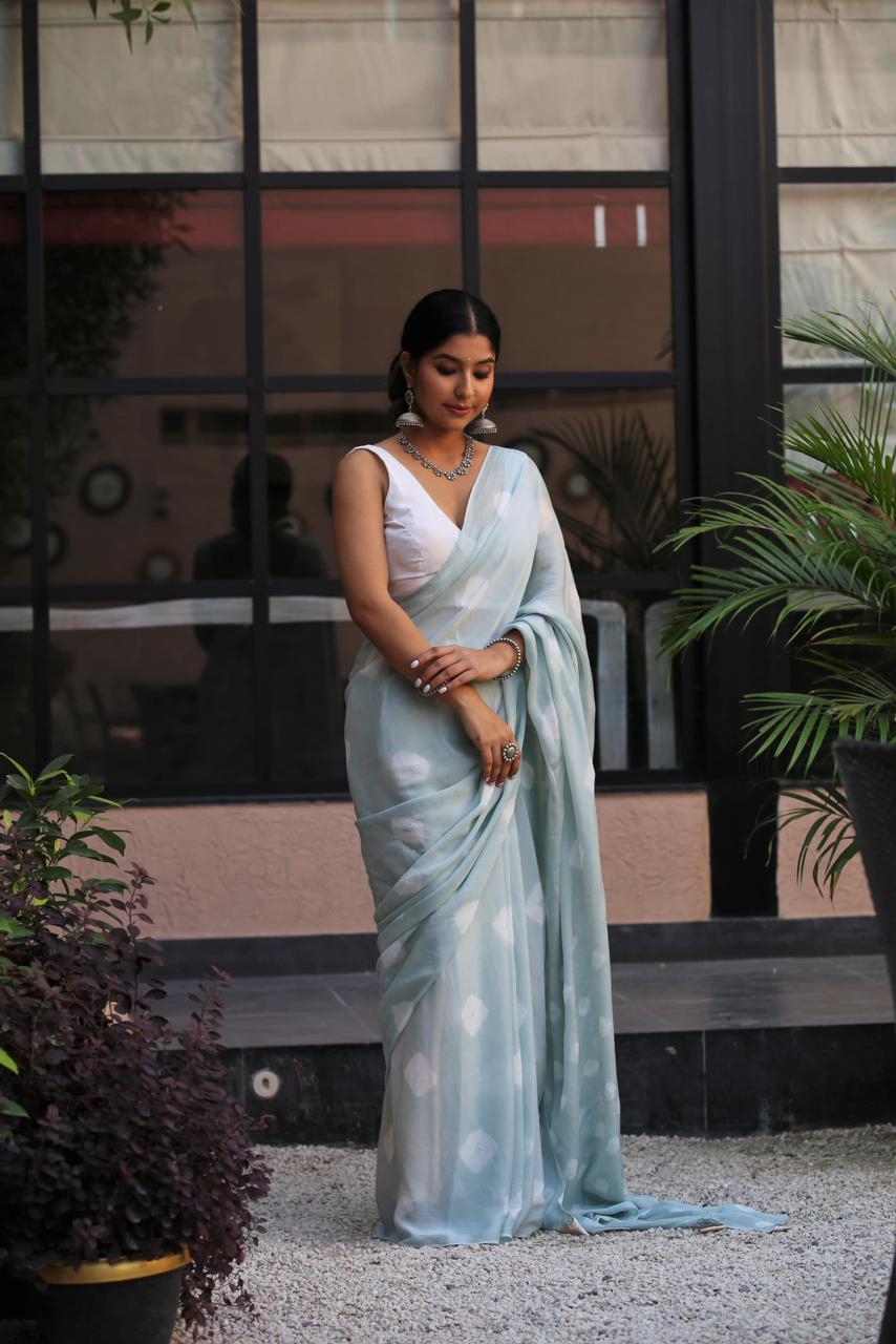DF 94 Bandhej Printed Cotton Daily Wear Sarees Catalog