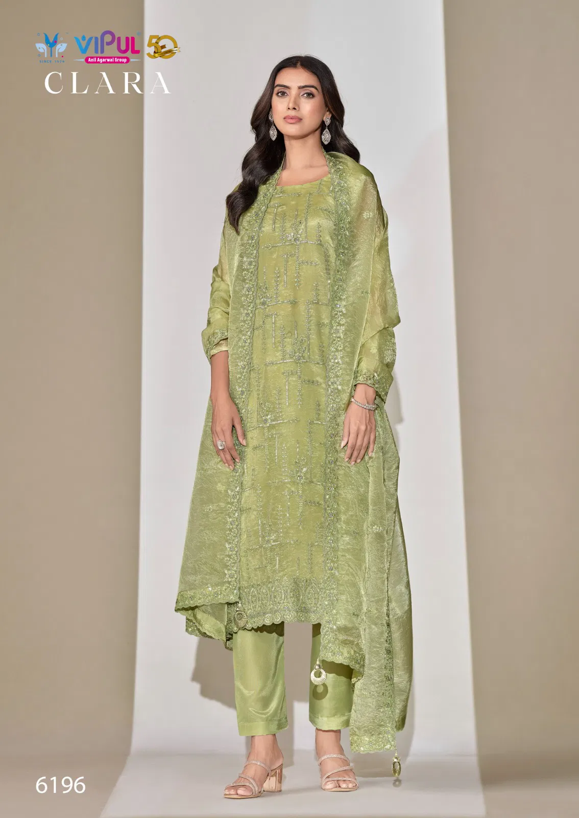 Clara By Vipul Satin Embroidery Designer Surat Salwar Suits Wholesale Market
