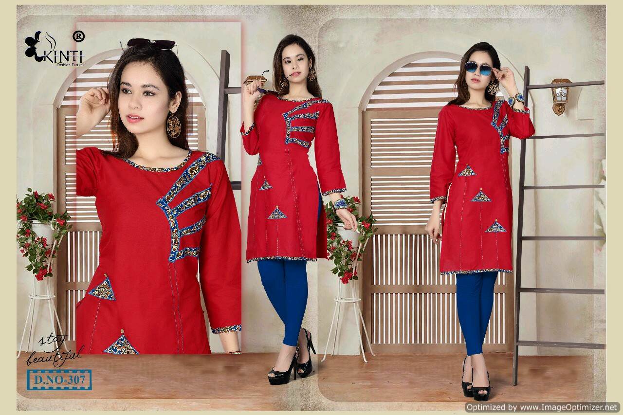kinti-navya Latest Fancy Regular Wear Pure Cotton Designer Kurtis Collection

