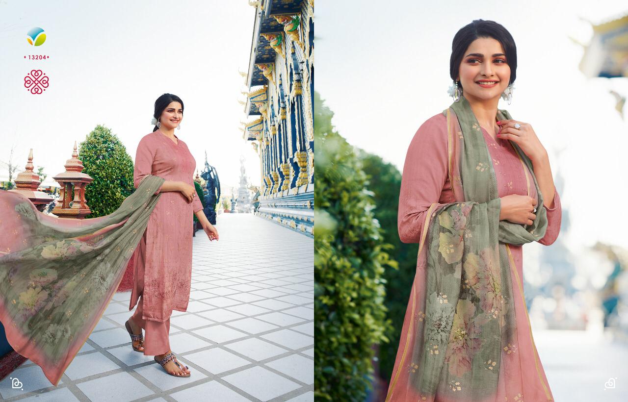VINAY FASHION KERVIN - SEPHALI Fancy Festive Wear Fine Cotton Satin With Sequence Work Digital Printed Designer Salwar Suit Collection