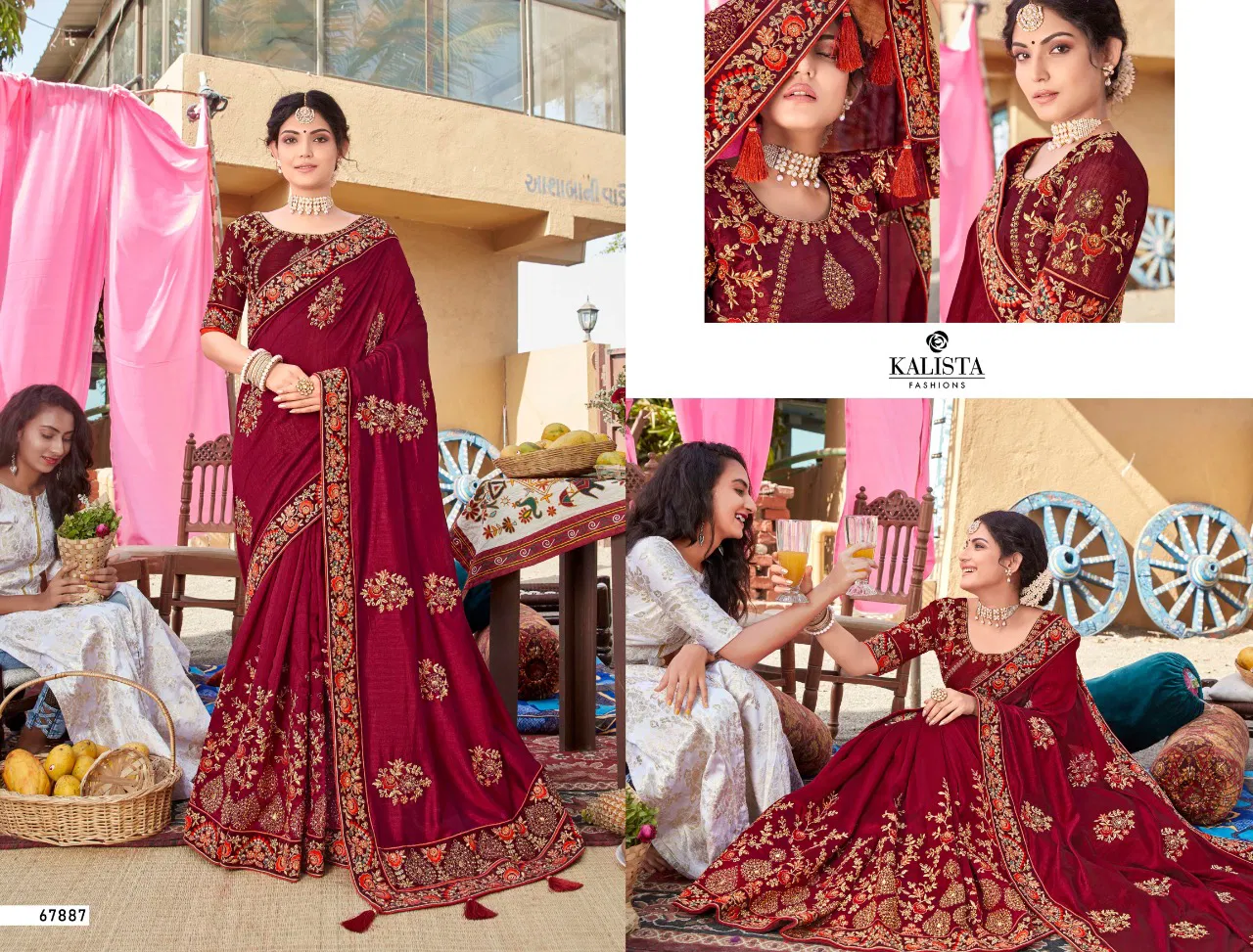 KALISTA MALLIKA VOL-3 Fancy Wedding Wear Khatli Diamond Work Heavy Saree Collection