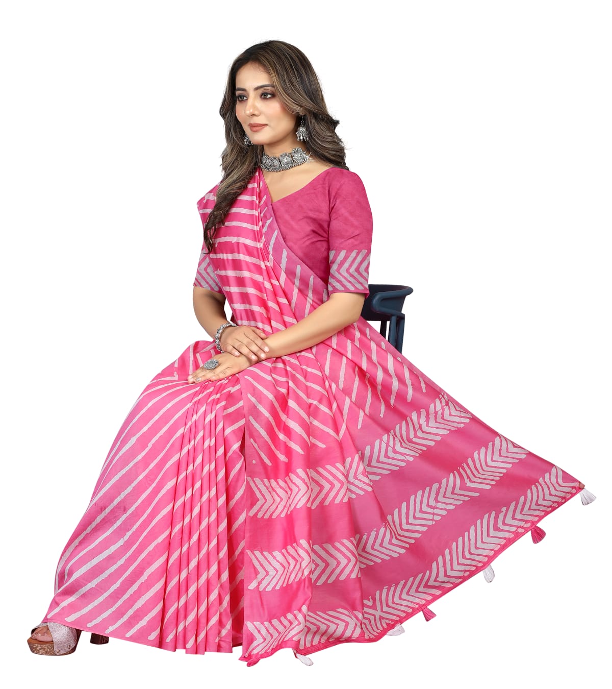 Shree Radha Raman Trendz Cotton Batik Printed Saree Catalog
