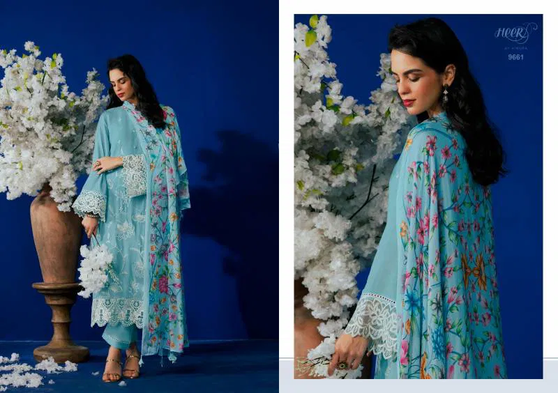 Heer Florus By Kimora Maslin Embroidered Salwar Suits Wholesale Price In Surat