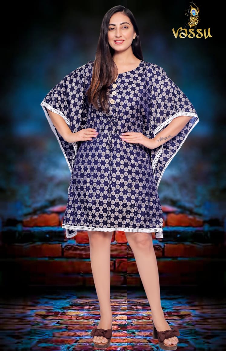 Vassu Turky Heavy Muslin Print Ethnic Wear Kaftan Kurti Collection