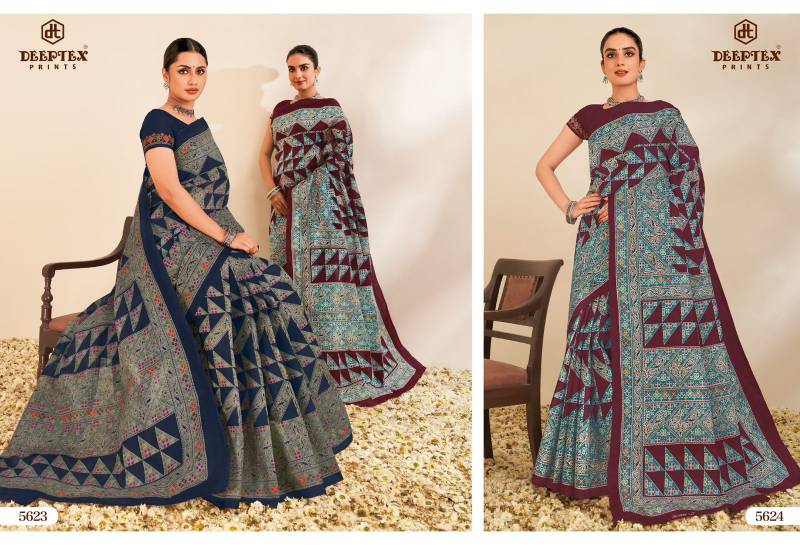 Mother India Vol 56 By Deeptex Printed Cotton Daily Wear Saree Wholesale Online