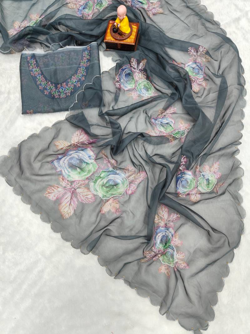 Vt 716 T Soft Tabby Organza With Digital Printed Saree Bulk Orders In India