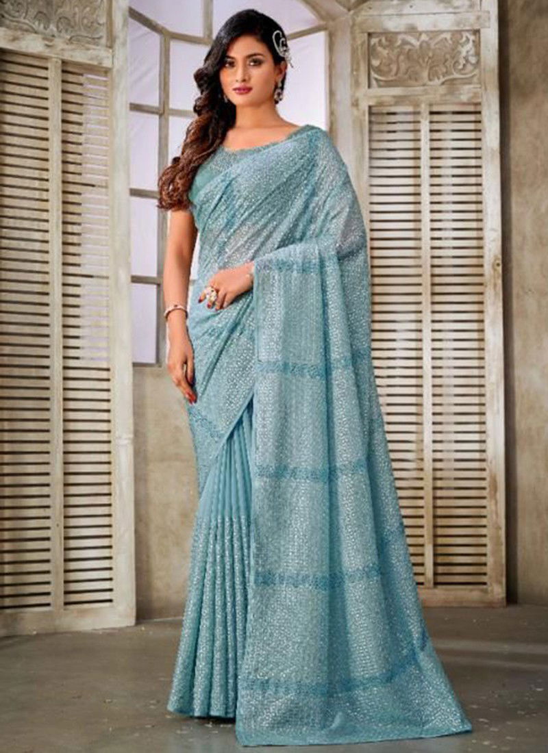 494 Colours Wholesale Designer Party Wear Saree Catalog