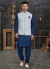 Blue Colour Outluk Vol 68 A Festive Wear Wholesale Modi Jacket Kurta Pajama 68007 A