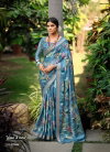 Blue Colour Sahar By Sr Viscose Printed Saree Wholesale Shop In Surat 1009