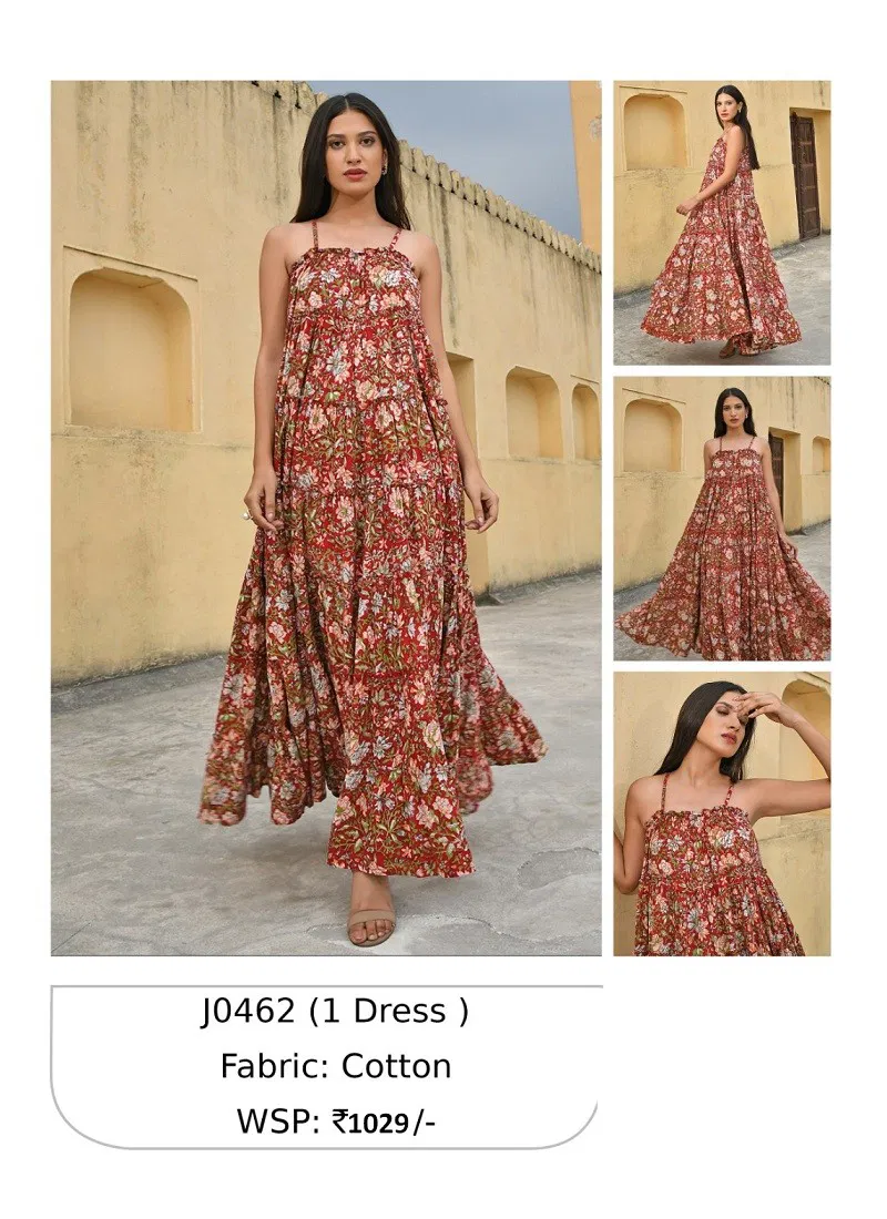 Brown Colour Janasya Long Kurti Catalog 462