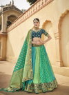 Light Green Multi Colour Tathstu Hit Collection Wedding Wear Silk Lehenga Wholesale Market In Surat 5002