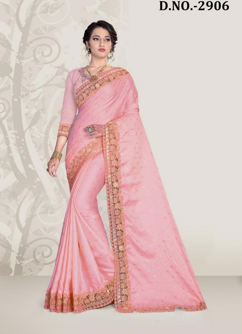 NARI KAVYANJALI Fancy Latest Designer Festive Wear Heavy Coding And Siqvence Embroidery With Applique Flower Siramic hand Work Silk Saree Collection