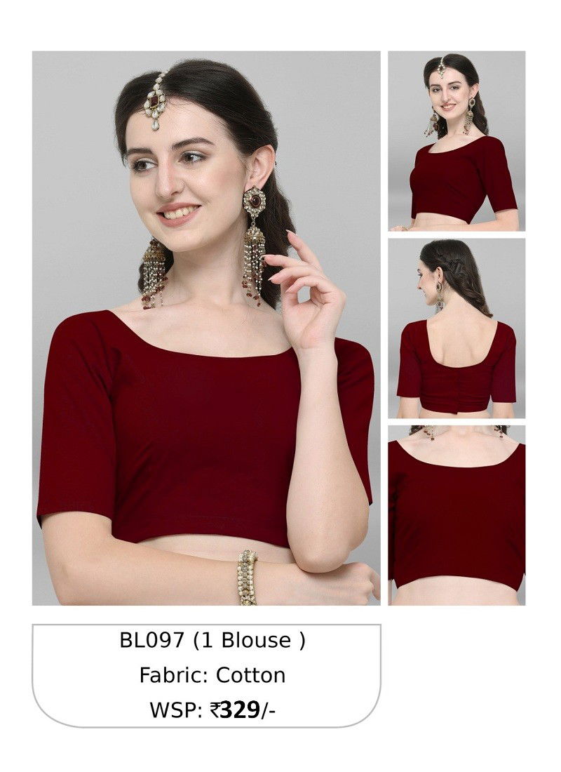 Maroon Janasya Ladies Blouse Catalog 97