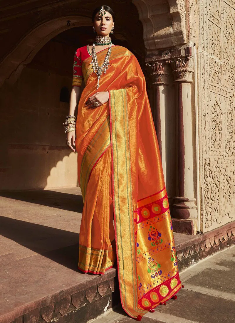 Sunehri Paithani Wholesale Designer Silk Sarees Catalog
