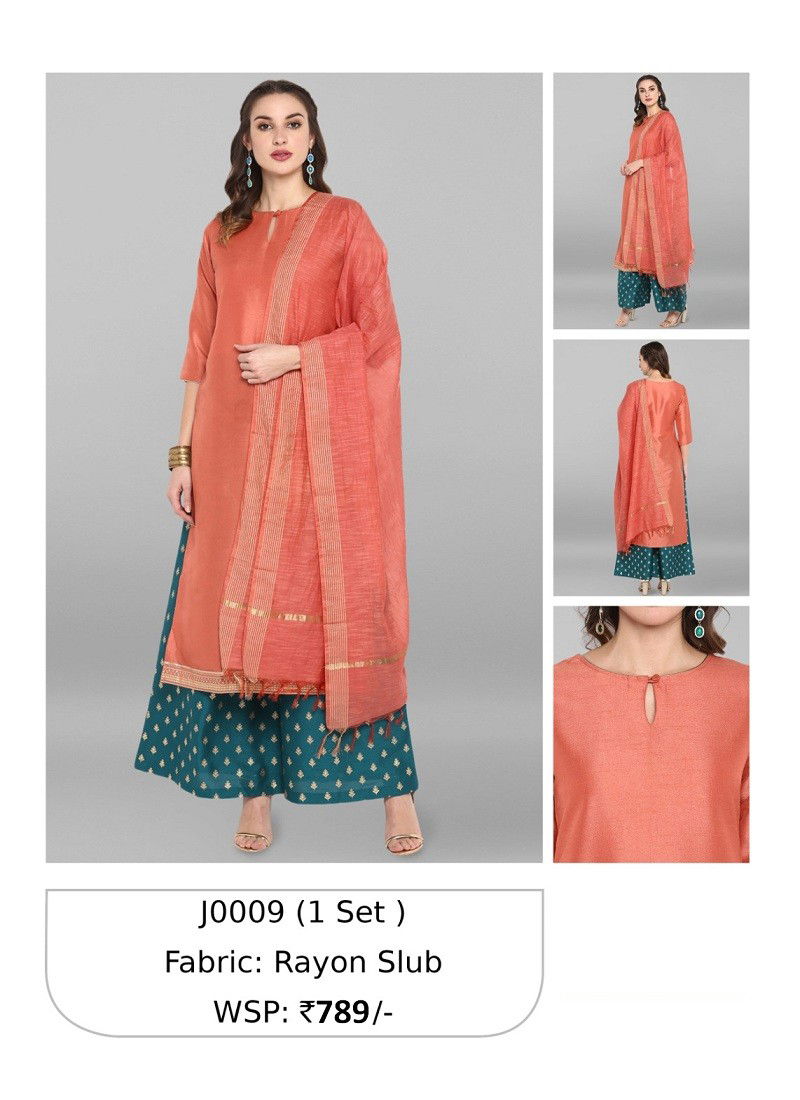 Peach Colour Janasya Readymade Suits Catalog 9