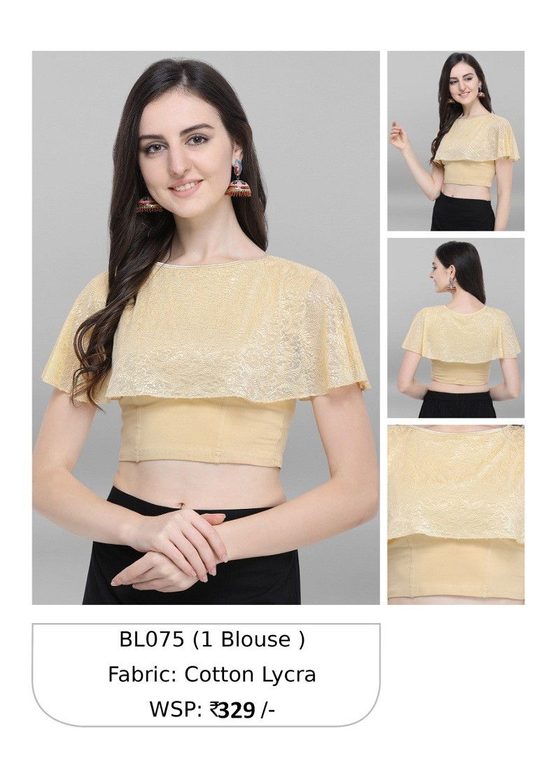 Peach Janasya Ladies Blouse Catalog 75