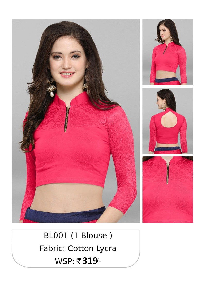 Pink Colour Janasya Ladies Blouse Catalog 1