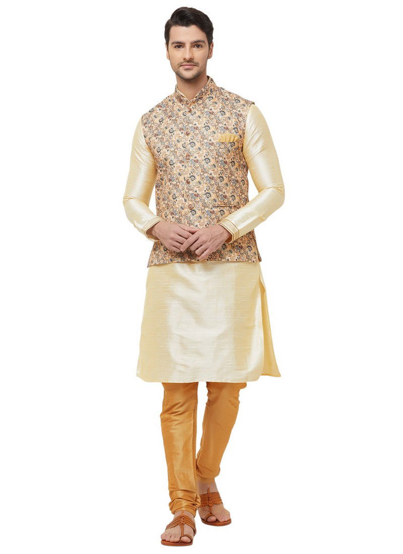 Pride ND Designer Festive And Function Wear Stylish Silk Kurta And Jeckets Set Collection NDSETS1802