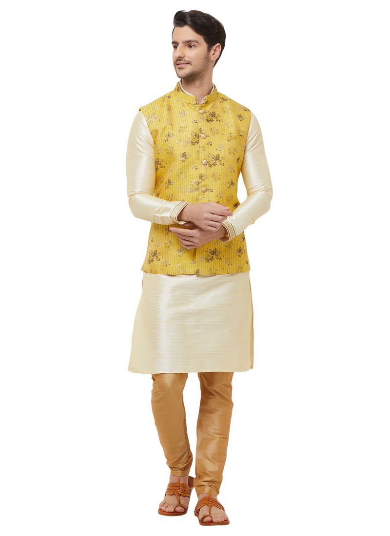 Pride ND Designer Festive And Function Wear Stylish Silk Kurta And Jeckets Set Collection NDSETS1817
