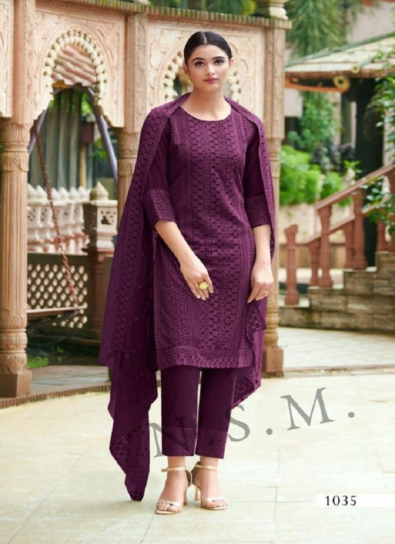 Summer Cool By Liza Georgette Kurti Bottom With Dupatta Catalog