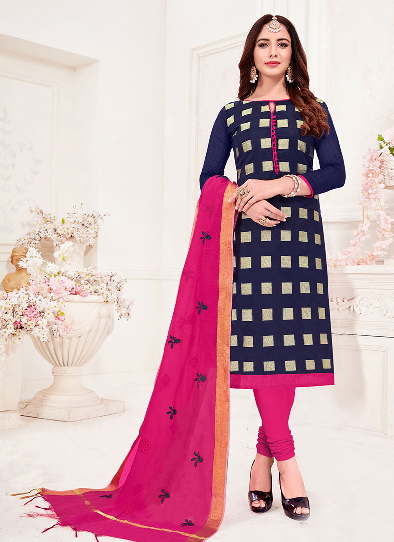 Blue Rahul NX Bindiya Jacquard Designer Chudidar Salwar Suit 1008