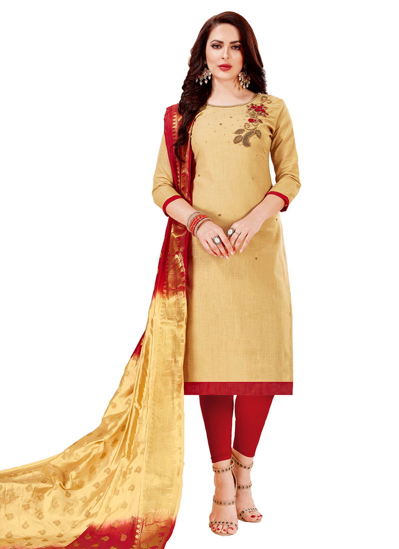 Cream Color Rahul NX Kulfi Daily Wear Handwork Salwar Suit 1004