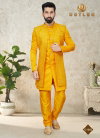 Yellow Colour Outluk Vol 121 Mens Indowestern Catalog 121002