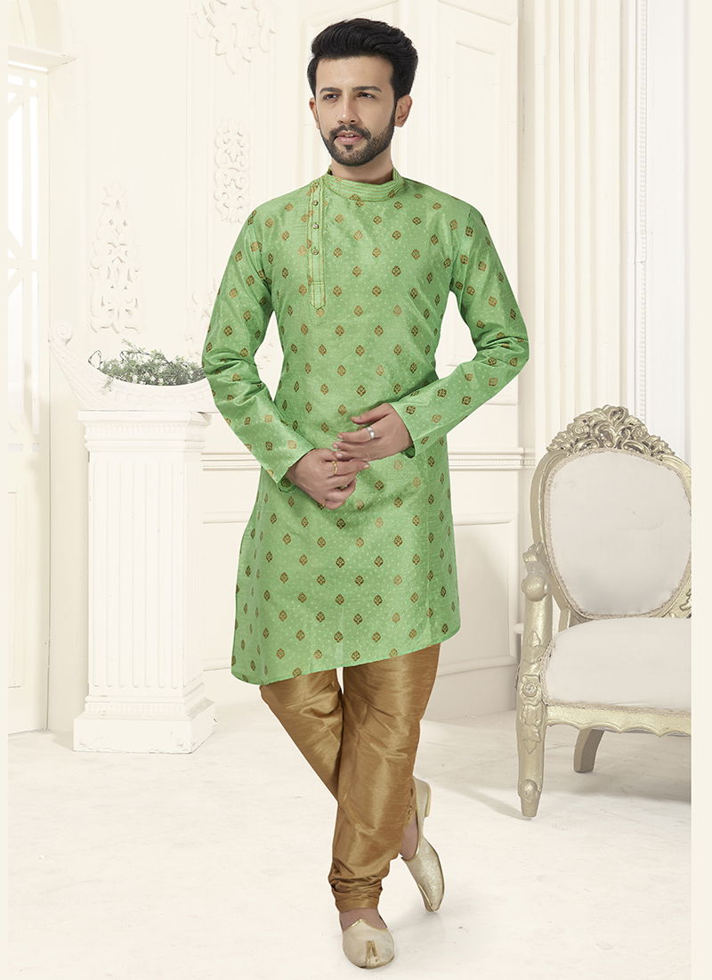 Designer  Wedding and Party Wear Banarasi Silk and Cotton Kurta Pajama in Wholesale Collection