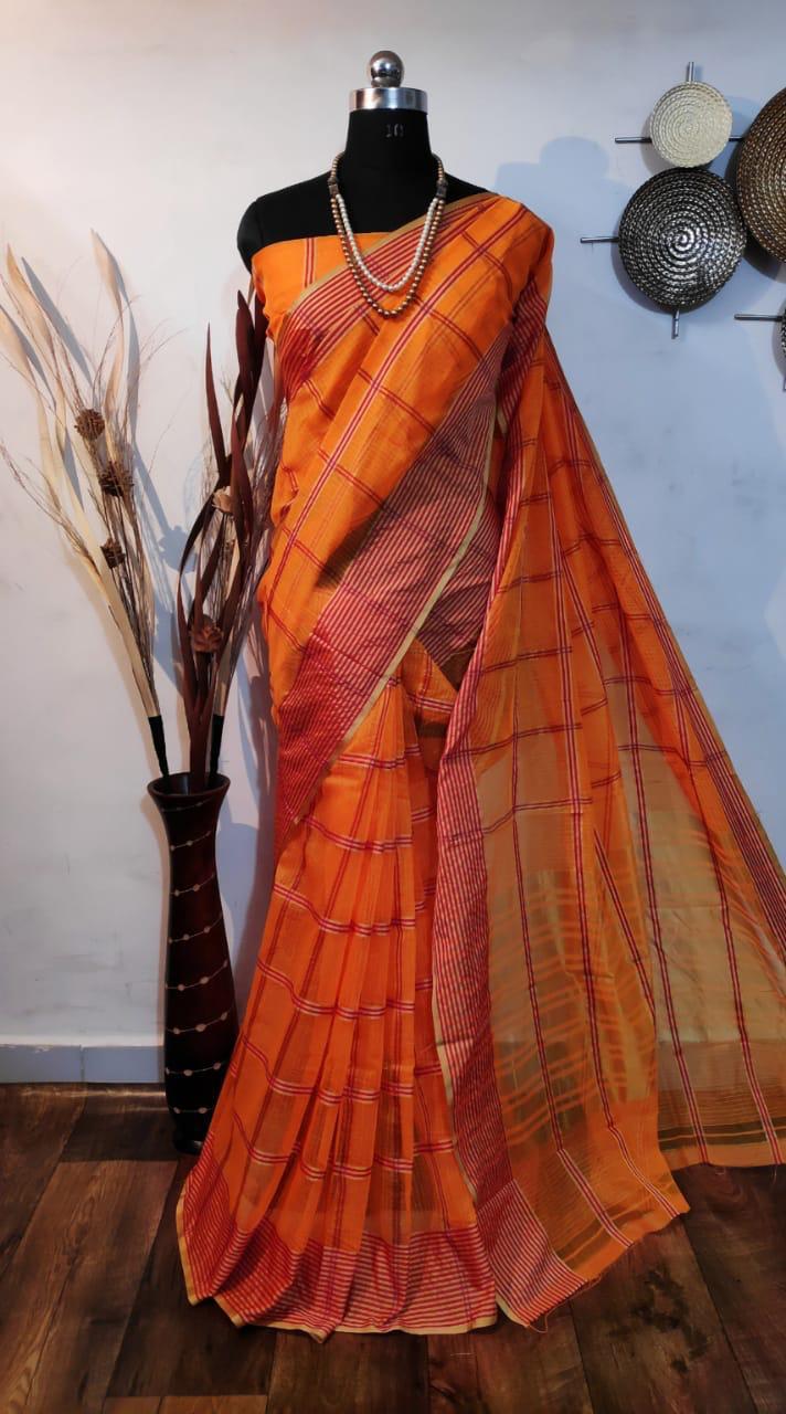 Buy Jainithish collection Woven Kota Doria Cotton Silk Multicolor Sarees  Online @ Best Price In India | Flipkart.com