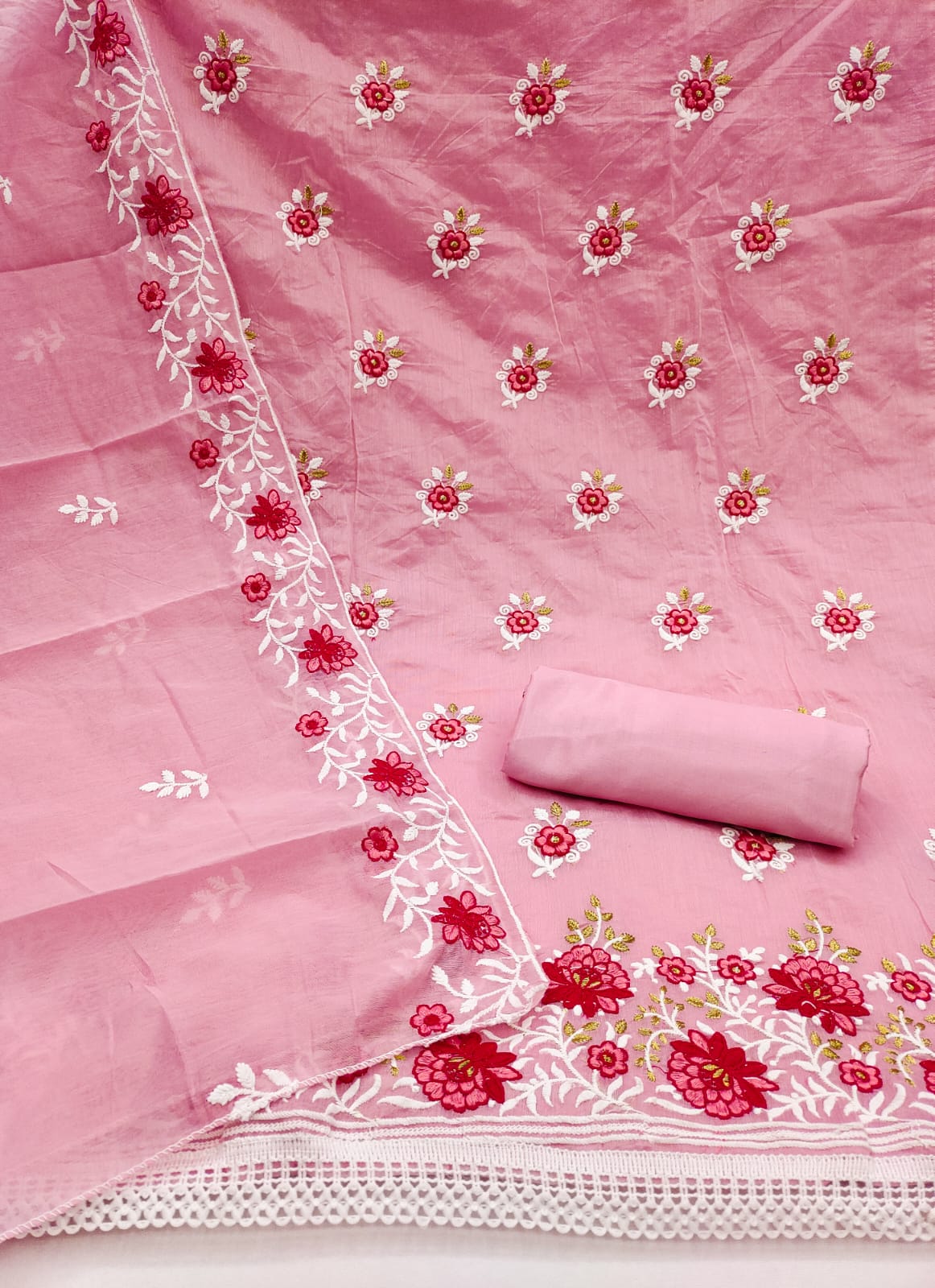 fcity.in - Partywear Banarasi Soft Chanderi Cotton Suit And Dress Material /