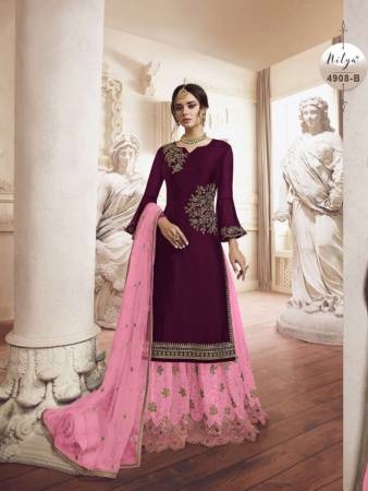 Wine Coloured Velvet Kurti with Pant & Dupatta!! – Royskart