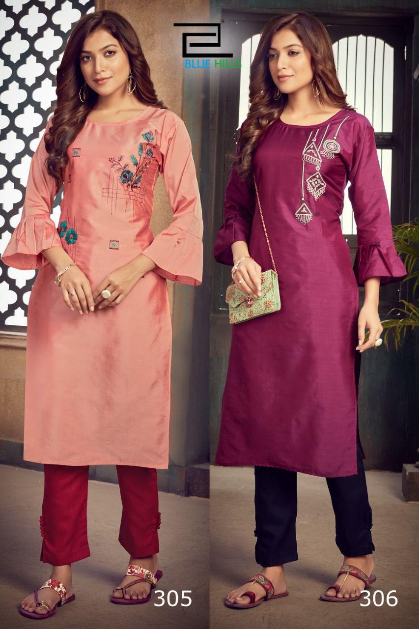 Elegant Tapeta Silk Jacquard Print Kurti Fusion Set 