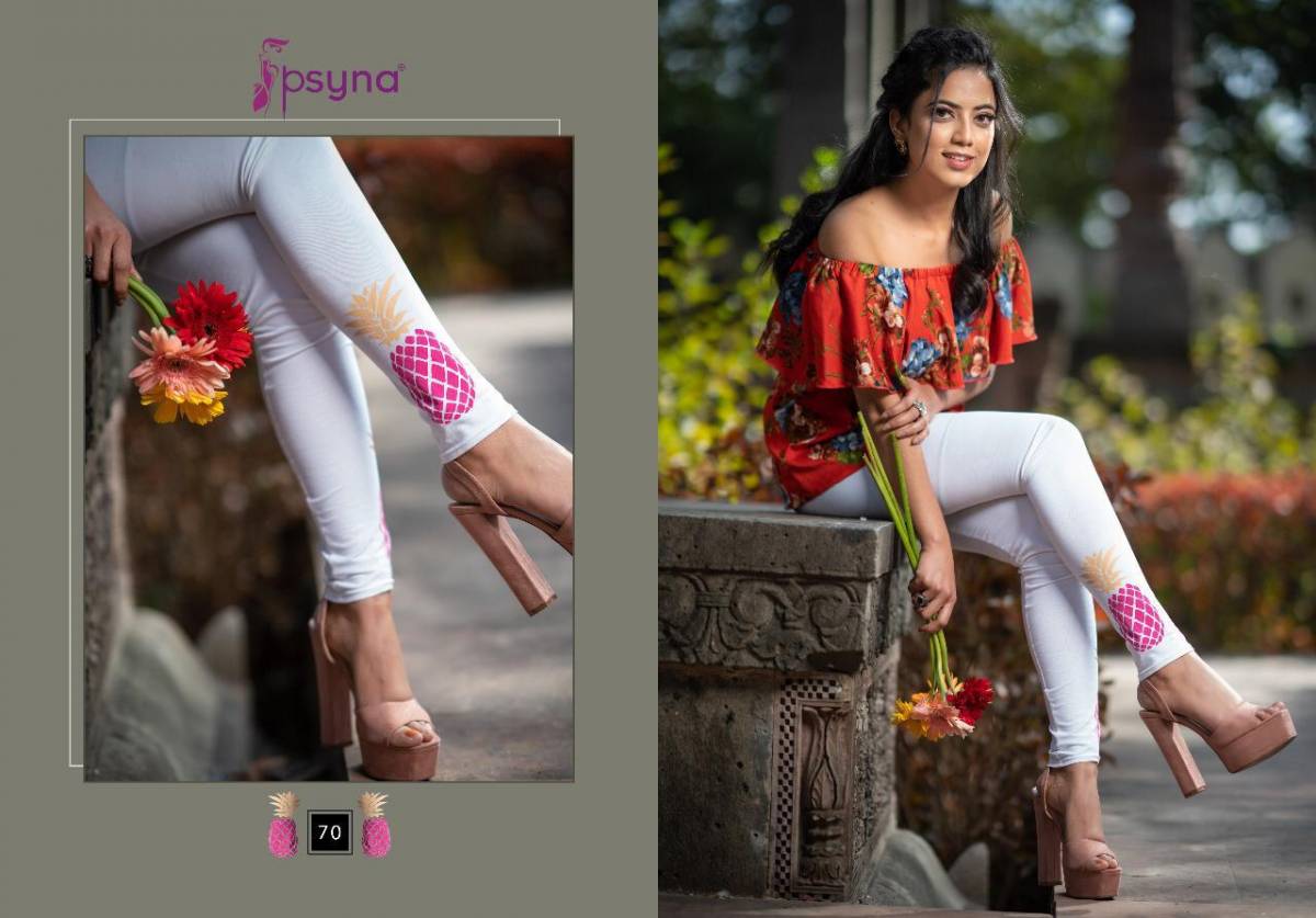 Buy Clora Off-White Solid Ankle Length Leggings Online at Best Price -  Clora Creation