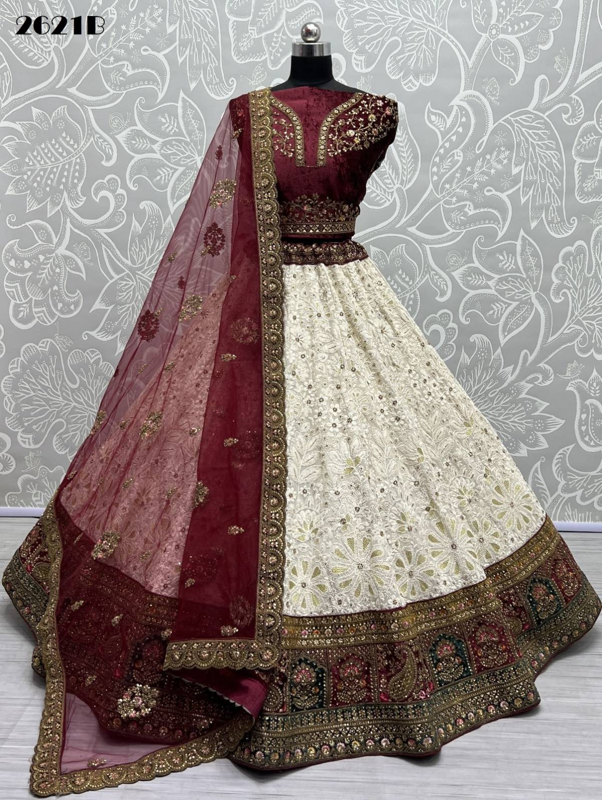 Brown Wedding Wear Designer Lehenga at best price in Mumbai | ID:  27207780788