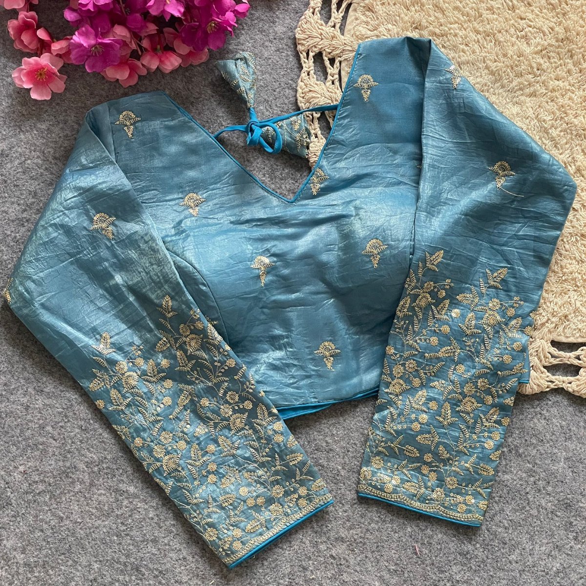 Pinki 30 Fendi Silk Embroidery Work Blouse Bulk Orders In India 