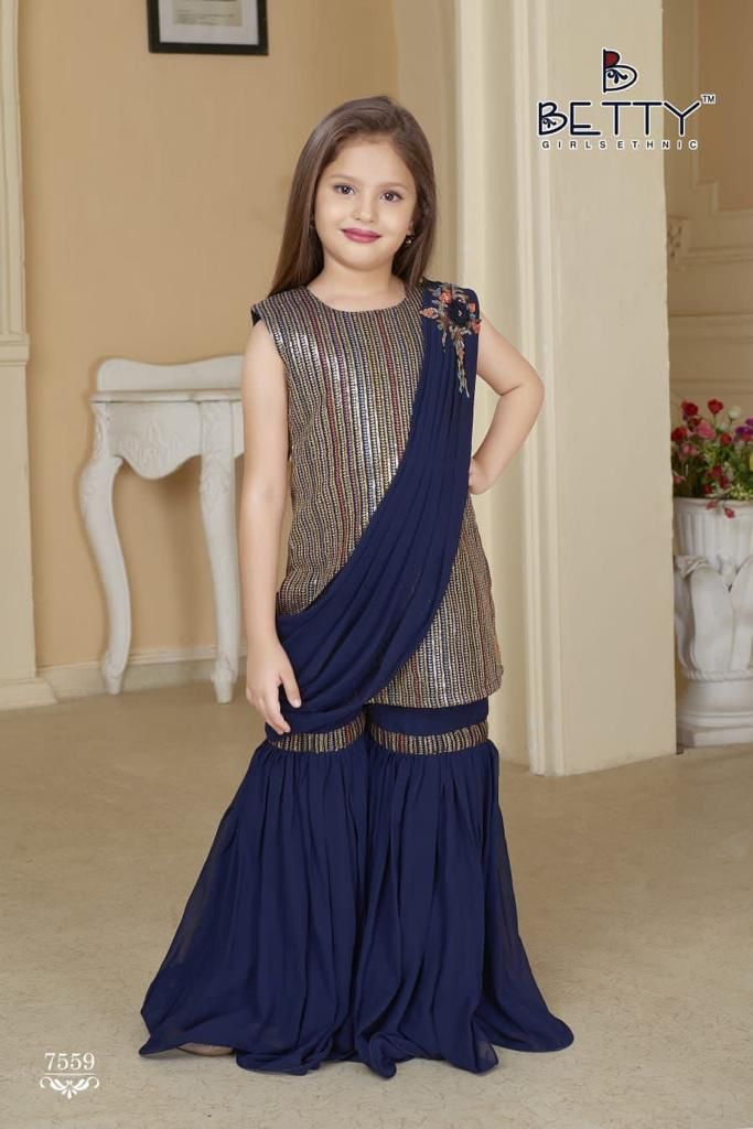 Olive Green Coloured Net Feather Cut Style Gown For Girls – Betty Ethnic  India