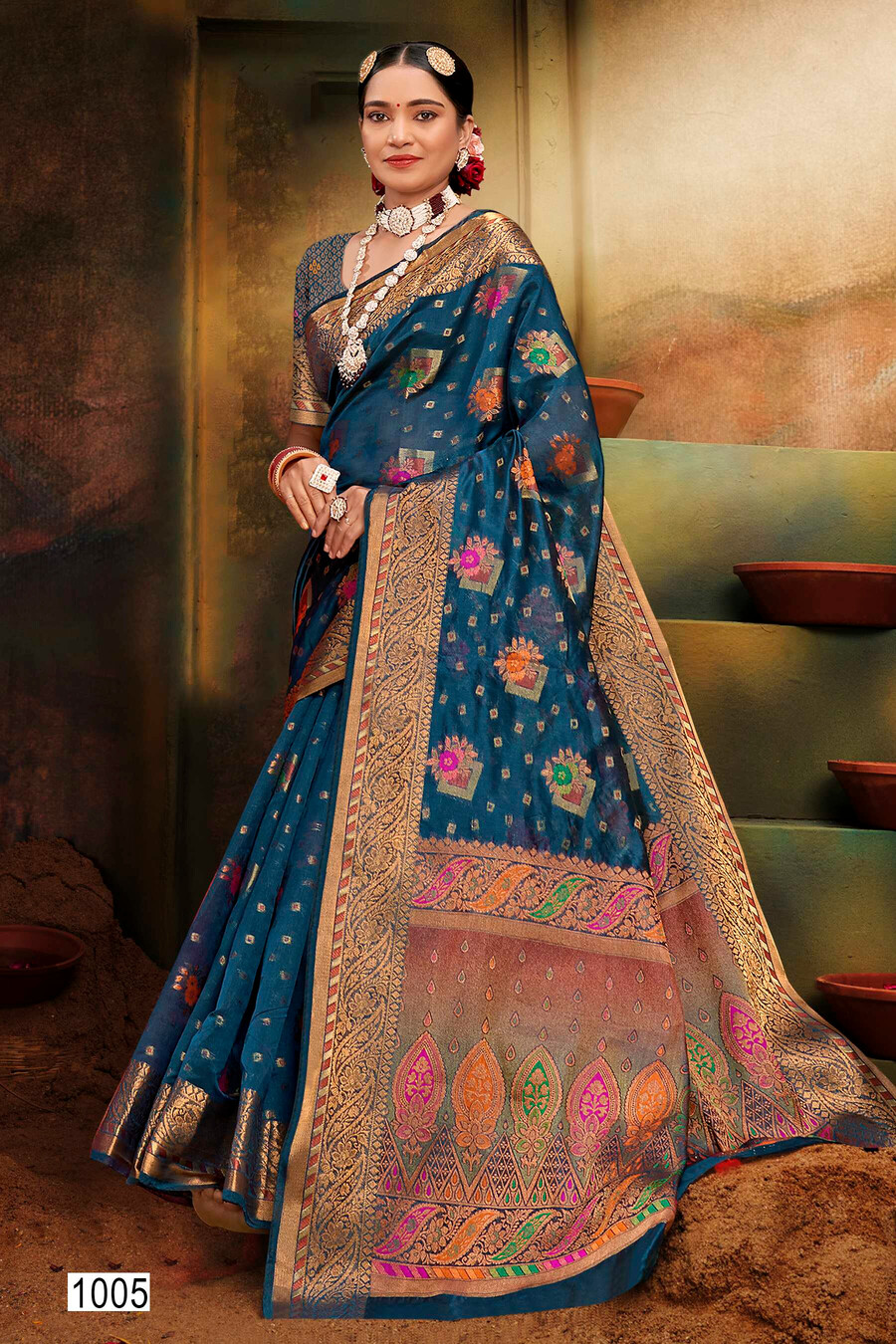 Buy Blue Sarees Wedding Collection Online Shopping | SALE – Sunasa