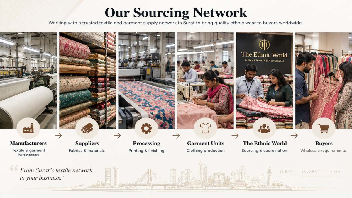 How The Ethnic World sources textile products in Surat