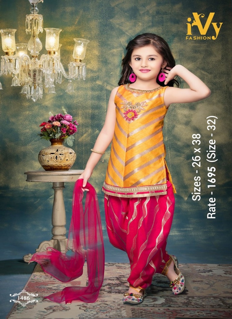 Buy Integrity Girls Printed dhoti & patiyala panjabi suit Readymade  clothing sets for 2-9 years kids girls (2-3 years, Blue) at Amazon.in