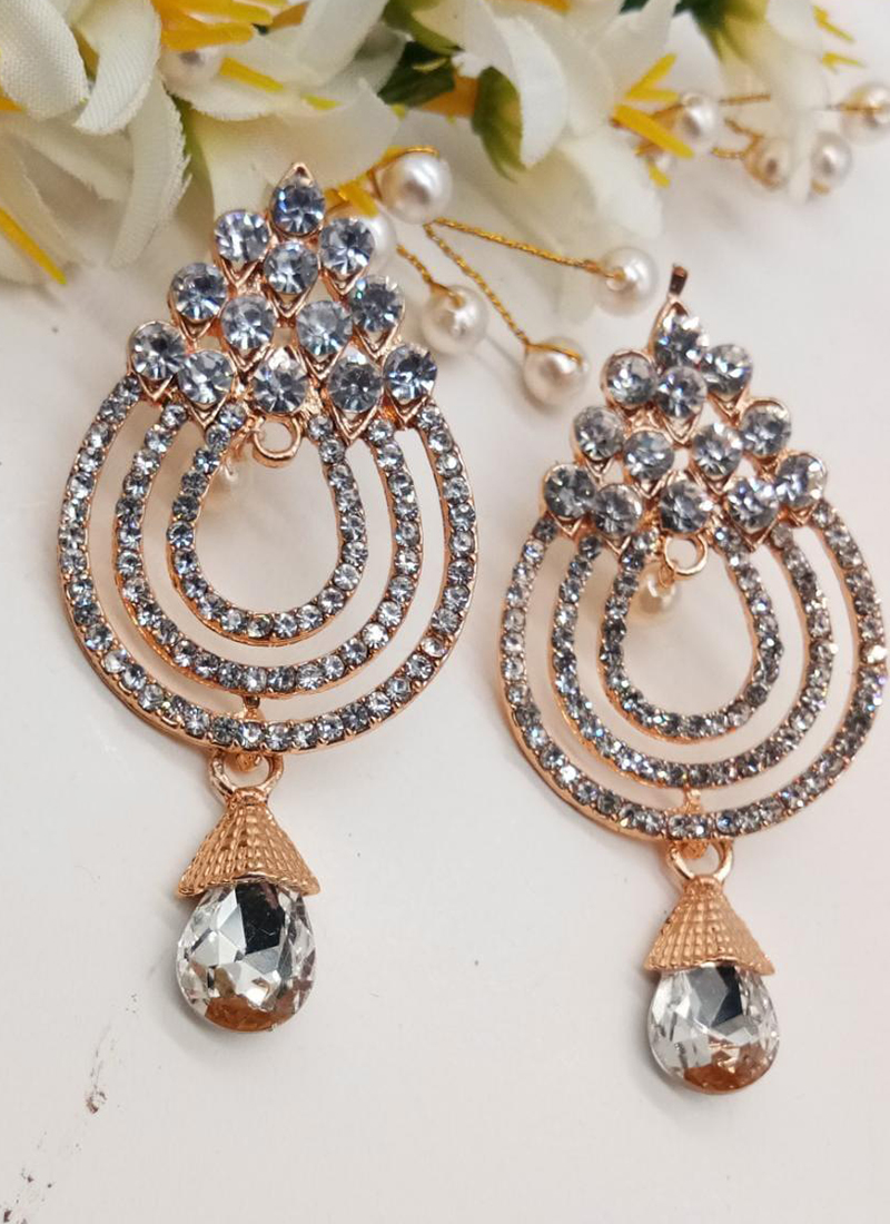 Buy Golden Colour Long Earrings For Stylish Party Wear Danglers Tassels  Earrings For Women Online  Anuradha Art Jewellery