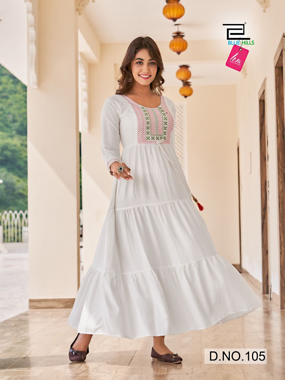 RETRO SKIRT VOL 1 BY BLUE HILLS COTTON READYMADE DESIGNER PARTY WEAR LONG  KURTI WITH SKIRTS SELLER IN INDIA MALAYSIA USA - Reewaz International |  Wholesaler & Exporter of indian ethnic wear catalogs.