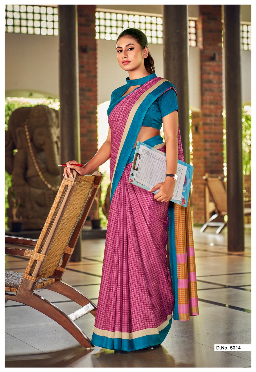 Blue Paisley Hospital Uniform Sarees 235 Uniform Sarees, 40% OFF