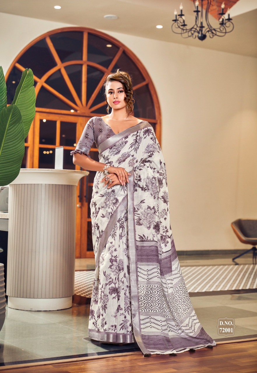 Buy Beige Daily Wear Cotton Floral Printed Saree